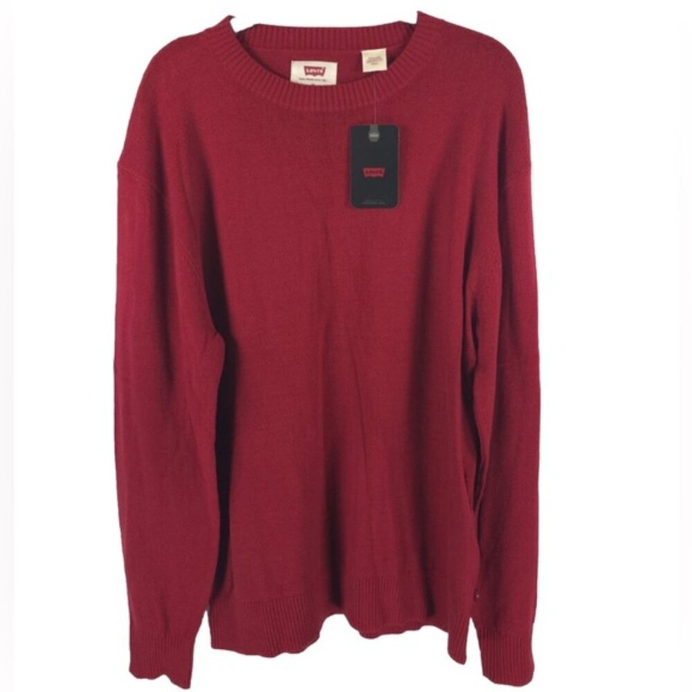 NWT LEVI’S RELAXED Rib Crew Neck Rib Cuffs Knit Pullover Sweater UNISEX MEDIUM
